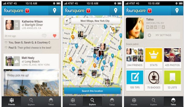 Foursquare visar redan sin nya design