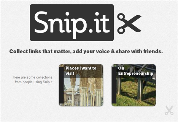 Snip.it - ​​nytt socialt bokmärke för att hantera våra favoritlänkar