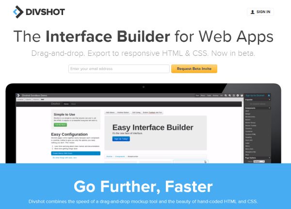 Divshot Beta - create web pages by dragging each of the components that make it up
