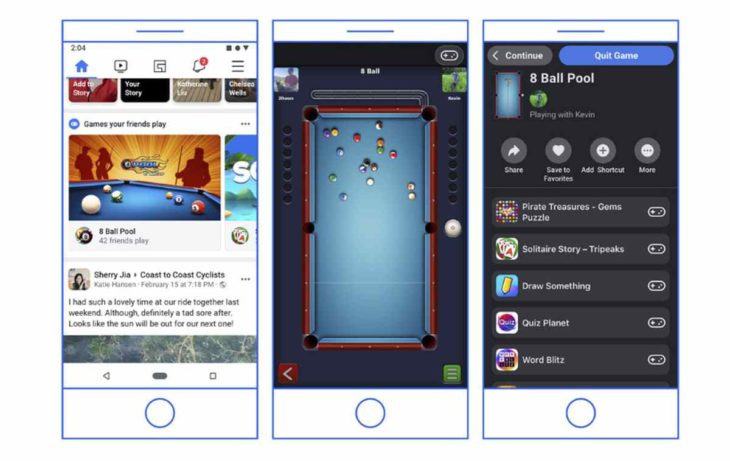 Facebook will transfer Messenger Instant Games to its main application