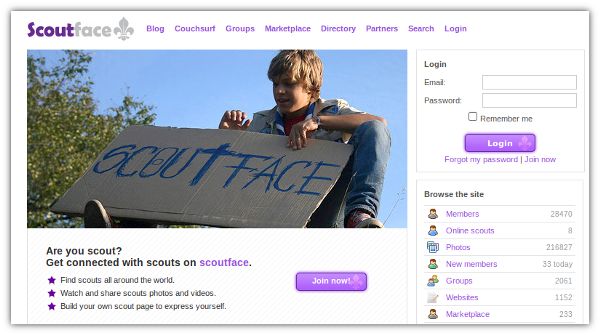 Scoutface - The social network for Scouts around the world